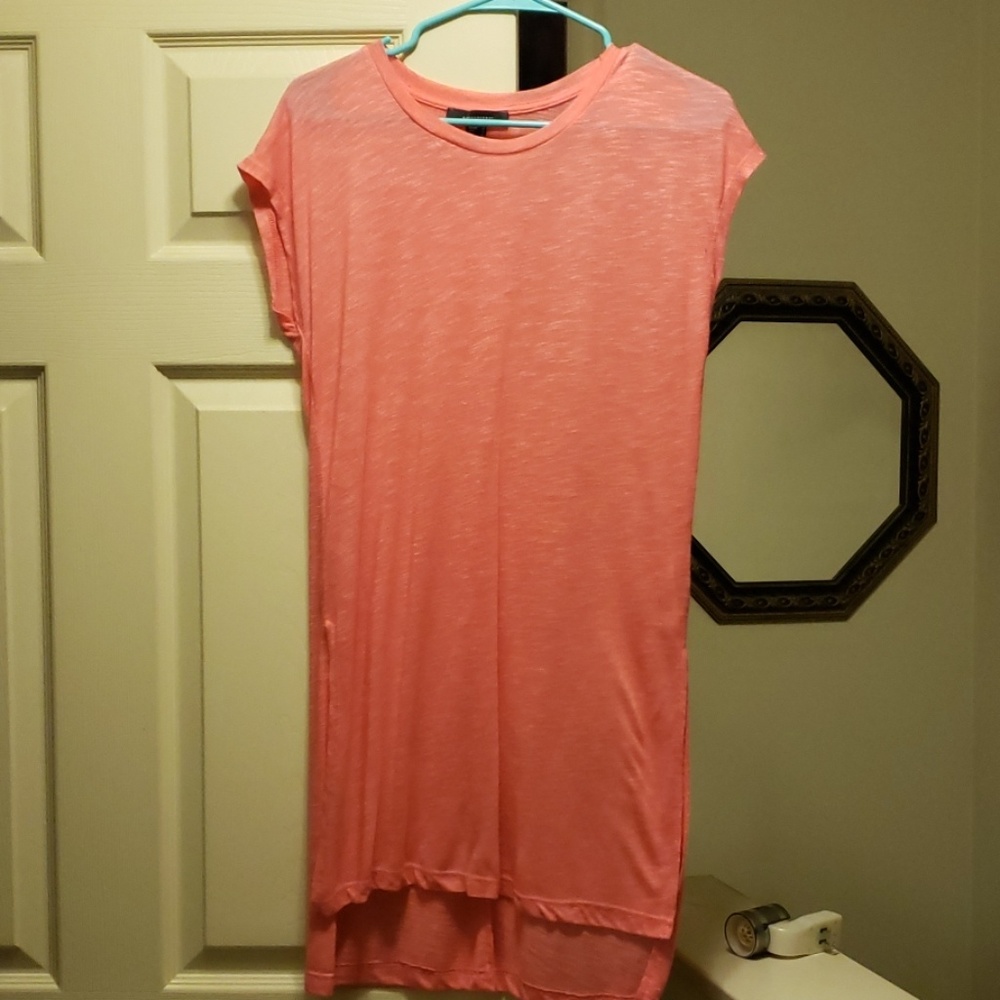 Pink tunic tee.